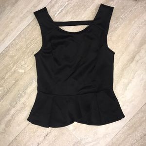 Black peplum top